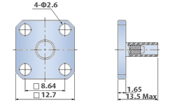 Straight 4Hole Flange , Crimp Type Cable Terminators