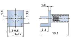 Straight Pcb , Crimp Type Cable Terminators