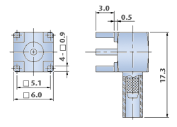 Right Angle Pcb , Crimp Type Cable Terminators