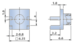 Straight Pcb , Direct Solder Type Semi-rigid Cable terminator