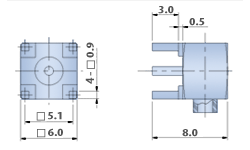 Right Angle Pcb , Direct Solder Type Semi-rigid Cable terminator