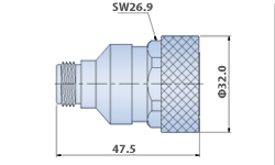 N Jack to 7/16 Plug