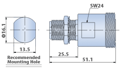 N Jack to 7/16 Jack - Bulkhead -