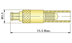 RF connectors MMEX Coaxial - RF Flexible Straight Cable Plug