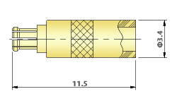 MMEX RF Coaxial Semi-rigid Cables, Strait Cable Plug