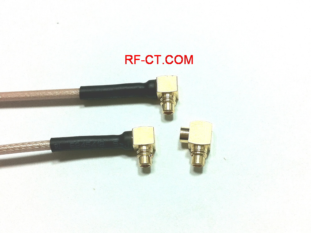 mmcx connectors rf coaxial - plug, right angle type 2